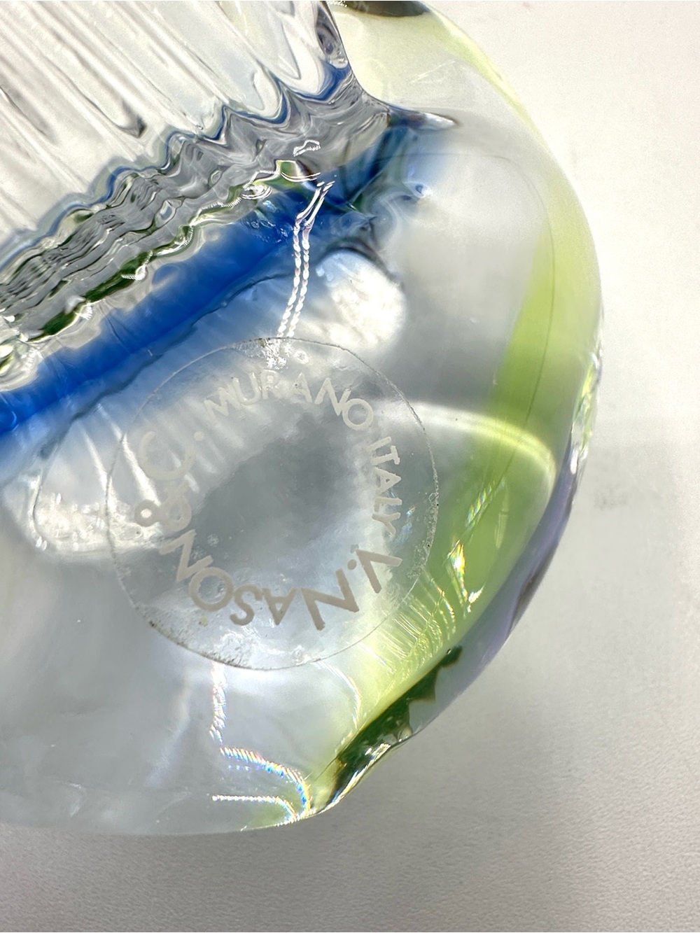 Murano Glass Swan by V. Mason & Co. Venice, Italy. 1960s. Blues & Greens - Picture 3 of 13